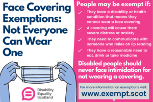 Face Covering Exemption Card Scotland